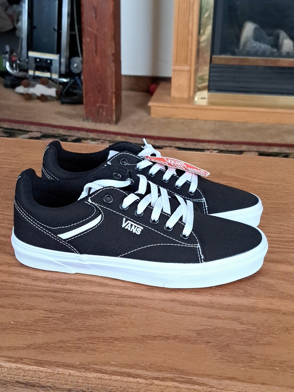 Vans Black And White Off The Wall Sneakers 8.5 Womens